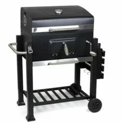 WILTEC Chariot Barbecue Clapet Étagère Clapet Anti-feu Compartiment Charbon Réglable Hauteur Thermomètre 7 WILTEC Chariot Barbecue Clapet Étagère Clapet Anti-feu Compartiment Charbon Réglable Hauteur Thermomètre -France Barbecue Soldes Boutique 39031494 3