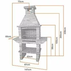 NO-NAME Barbecue En Brique Sines Naturel - Naturel -France Barbecue Soldes Boutique 395856 3