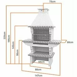 NO-NAME Barbecue De Jardin En Pierre Tavira Beige - Sable -France Barbecue Soldes Boutique 395857 3