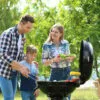 Barbecue Mobile Gardebruk Avec Clapets D'aération Et Thermomètre Intégré