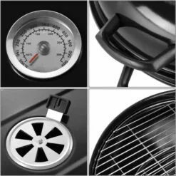 Barbecue Mobile Gardebruk Avec Clapets D'aération Et Thermomètre Intégré -France Barbecue Soldes Boutique 40898747 3