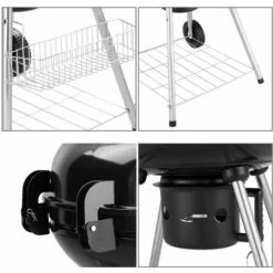 Barbecue Mobile Gardebruk Avec Clapets D'aération Et Thermomètre Intégré -France Barbecue Soldes Boutique 40898747 4