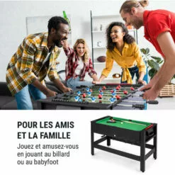 Klarfit Spin Table De Jeux 2-en-1 Billard Kicker, Rotative à 180°, Pièce De Jeu, Noire 9 Klarfit Spin Table De Jeux 2-en-1 Billard Kicker, Rotative à 180°, Pièce De Jeu, Noire -France Barbecue Soldes Boutique 41822642 3