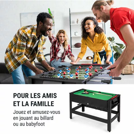 Klarfit Spin Table De Jeux 2-en-1 Billard Kicker, Rotative à 180°, Pièce De Jeu, Noire 5 Klarfit Spin Table De Jeux 2-en-1 Billard Kicker, Rotative à 180°, Pièce De Jeu, Noire – Image 3
