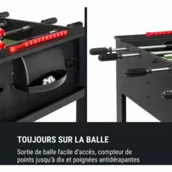 Klarfit Spin Table De Jeux 2-en-1 Billard Kicker, Rotative à 180°, Pièce De Jeu, Noire 11 Klarfit Spin Table De Jeux 2-en-1 Billard Kicker, Rotative à 180°, Pièce De Jeu, Noire -France Barbecue Soldes Boutique 41822642 5