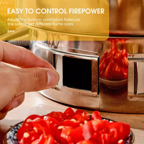 ASUPERMALL 13 Pouces Coréen Barbecue Grill Multifonctionnel Charbon De Bois Barbecue Gril Rond Camping Gril Cuisinière Table Fumeur Gril Grillé Net Et Plateau Pour Cour Pique-Nique Plage Barbecue, Argent 6 ASUPERMALL 13 Pouces Coréen Barbecue Grill Multifonctionnel Charbon De Bois Barbecue Gril Rond Camping Gril Cuisinière Table Fumeur Gril Grillé Net Et Plateau Pour Cour Pique-Nique Plage Barbecue, Argent – Image 4