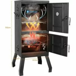 PEDY Barbecue Fumoir Avec Thermomètre Et Poignée, Pour 5 à 10 Personnes -France Barbecue Soldes Boutique 42612685 3