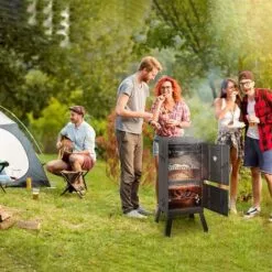 PEDY Barbecue Fumoir Avec Thermomètre Et Poignée, Pour 5 à 10 Personnes -France Barbecue Soldes Boutique 42612685 5