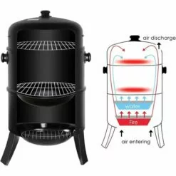 PEDY Barbecue Charbon 3 En 1 Avec Thermomètre Inclus Avec Crochets, 80 X 44,5 X 44,5 Cm 16 Pouces -France Barbecue Soldes Boutique 42612694 5
