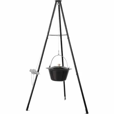 BAMNY Barbecue Suspendu Sur Trépied, Pot De Goulash (6 L) Avec Trépied (151 Cm) Et Cha?ne Suspendue (250 Cm), Set Marmite à Goulasch Réglable En Hauteur, émaillé, Résistant Aux Rayures 7 BAMNY Barbecue Suspendu Sur Trépied, Pot De Goulash (6 L) Avec Trépied (151 Cm) Et Cha?ne Suspendue (250 Cm), Set Marmite à Goulasch Réglable En Hauteur, émaillé, Résistant Aux Rayures – Image 5