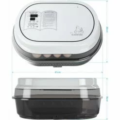 Gizcam Couveuse Automatique De 18 œufs Au Plus , Incubateur D'oeufs Transparent Et Digital, Affichage Et Contrôle De La Température, Pour Dinde/Oie/Oiseau/Caille/Poulet, Avec Instructions Multilingues