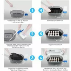 Gizcam Couveuse Automatique De 18 œufs Au Plus , Incubateur D'oeufs Transparent Et Digital, Affichage Et Contrôle De La Température, Pour Dinde/Oie/Oiseau/Caille/Poulet, Avec Instructions Multilingues -France Barbecue Soldes Boutique 42694197 3