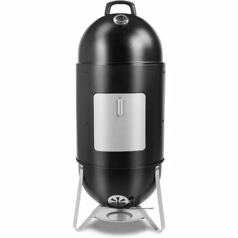 Gizcam Barbecue Fumoir 3-en-1 Avec Bol D'eau, 2 Grilles De Gril Et Thermomètre,46,5 X 46,5 X 117 Cm 3 Gizcam Barbecue Fumoir 3-en-1 Avec Bol D'eau, 2 Grilles De Gril Et Thermomètre,46,5 X 46,5 X 117 Cm