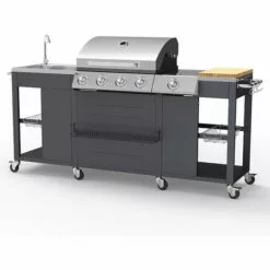 MR TUZZA Barbecue à Gaz En Inox 4 + 1 Brûleurs Avec évier Et étagères Tartara Fr -France Barbecue Soldes Boutique 43381233 5