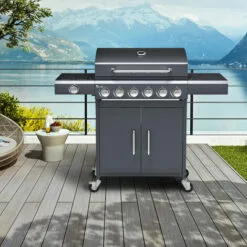 MR TUZZA Barbecue à Gaz En Acier Inoxydable 6 + 1 Brûleur Avec Support Creola Fr -France Barbecue Soldes Boutique 43381239 2