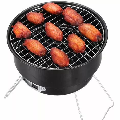 HANBING Barbecue Rond Portatif Extérieur Barbecue En Acier Inoxydable Gril Se Pliant De Barbecue 4 HANBING Barbecue Rond Portatif Extérieur Barbecue En Acier Inoxydable Gril Se Pliant De Barbecue – Image 2