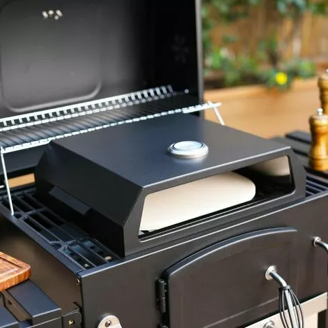 ALICE'S GARDEN Four à Pizza Rectangle Portatif Pour Barbecue Gaz Ou Charbon Simple D'utilisation - Noir 4 ALICE'S GARDEN Four à Pizza Rectangle Portatif Pour Barbecue Gaz Ou Charbon Simple D'utilisation - Noir – Image 2