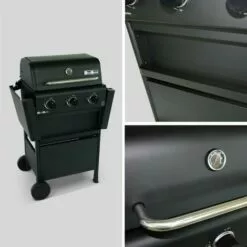 ALICE'S GARDEN Barbecue Gaz 3 Brûleurs. Tablettes Rabattables - Bonacieux - Noir. Avec Rangement - Noir 11 ALICE'S GARDEN Barbecue Gaz 3 Brûleurs. Tablettes Rabattables - Bonacieux - Noir. Avec Rangement - Noir -France Barbecue Soldes Boutique 44639000 5