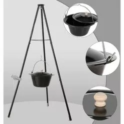 FEMOR Gril Pivotant, Avec Brasero Extérieur Ø60cm Avec Grille Ø52cm, Trépied Télescopique De 1,52 M Et Chaîne Réglable En Hauteur (200 Cm) Pour Cuisinière Suspendue Domestique Ou Camping En Plein Air 8 FEMOR Gril Pivotant, Avec Brasero Extérieur Ø60cm Avec Grille Ø52cm, Trépied Télescopique De 1,52 M Et Chaîne Réglable En Hauteur (200 Cm) Pour Cuisinière Suspendue Domestique Ou Camping En Plein Air -France Barbecue Soldes Boutique 44908891 2