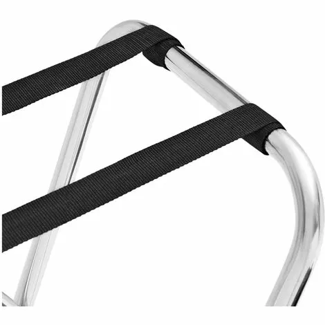 ROYAL CATERING Porte-Valise Pliable Pliant Bagages Hôtel Acier Inoxydable 80 Kg Max. - Noir 4 ROYAL CATERING Porte-Valise Pliable Pliant Bagages Hôtel Acier Inoxydable 80 Kg Max. - Noir – Image 2