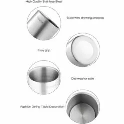 Velaze, Seau à Glace Isotherme, Rafraîchisseur Bouteille Double Paroi En Acier Inoxydable, Seau à Glaçons 1.5 L, Refroideur Pour Champagne, Vin, Boisson -France Barbecue Soldes Boutique 45732996 3