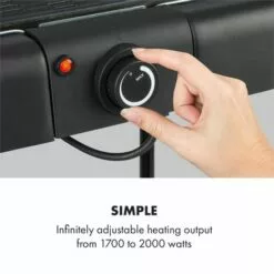 Klarstein Dr. Beef Pro Barbecue Grill électrique 2000W Surface Anti-adhérente -France Barbecue Soldes Boutique 46797846 5