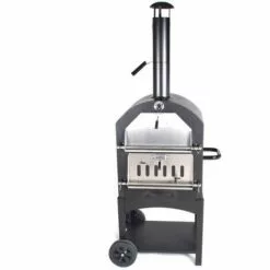 BBQ Barbecue à Charbon De Bois - Four à Pizza - Fumoir - 3 En 1 - Surface De Grillage 34 X 24 Cm -