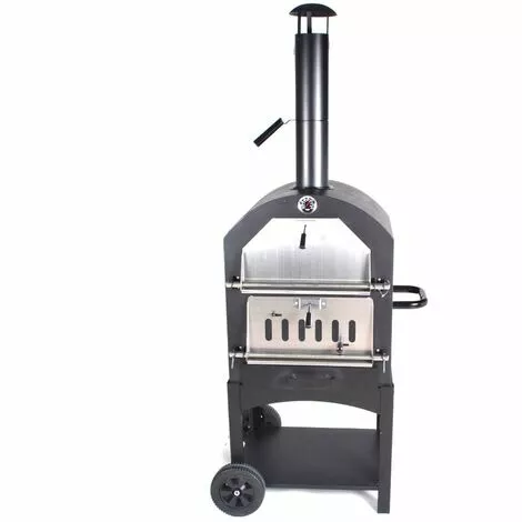 BBQ Barbecue à Charbon De Bois - Four à Pizza - Fumoir - 3 En 1 - Surface De Grillage 34 X 24 Cm - 3 BBQ Barbecue à Charbon De Bois - Four à Pizza - Fumoir - 3 En 1 - Surface De Grillage 34 X 24 Cm -