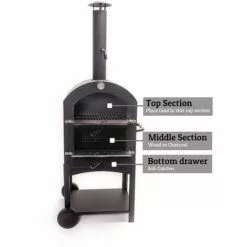 BBQ Barbecue à Charbon De Bois - Four à Pizza - Fumoir - 3 En 1 - Surface De Grillage 34 X 24 Cm - 9 BBQ Barbecue à Charbon De Bois - Four à Pizza - Fumoir - 3 En 1 - Surface De Grillage 34 X 24 Cm - -France Barbecue Soldes Boutique 47435189 3