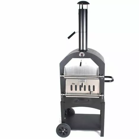 BBQ Barbecue à Charbon De Bois - Four à Pizza - Fumoir - 3 En 1 - Surface De Grillage 34 X 24 Cm - 6 BBQ Barbecue à Charbon De Bois - Four à Pizza - Fumoir - 3 En 1 - Surface De Grillage 34 X 24 Cm - – Image 4