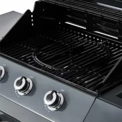 Brasero - Barbecue Emma Gun Metal 3 Feux + 1 Side - FlexiGrill - Jusqu'à 10 Convives - Surface De Cuisson 57 X 41,5 Cm - 2 Tablettes Dont 1 Brûleur Latéral - Housse De Protection - Gris Métallisé -France Barbecue Soldes Boutique 47489801 3