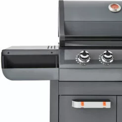 Brasero - Barbecue Emma Gun Metal 4 Feux + 1 Side - FlexiGrill - Jusqu'à 12 Convives - Surface De Cuisson 64 X 41,5 Cm - 2 Tablettes Dont 1 Brûleur Latéral - Housse De Protection - 15,1 KW - Gris Métallisé -France Barbecue Soldes Boutique 47489804 3