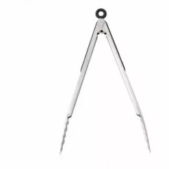 LOLA HOME Pince à Barbecue En Acier Inoxydable Noir Et Argent De 35 Cm