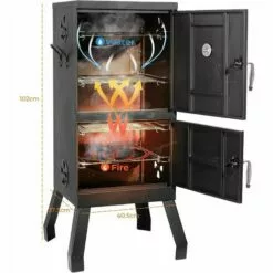 Gizcam Barbecue Fumoir Smoker, Four Fumoir, Barbecue à Charbon De Bois, Multifonctions BBQ Grill Avec Thermomètre Intégré, Porte à Double Paroi En Inox Noir, 102*40.5*37.5 Cm 9 Gizcam Barbecue Fumoir Smoker, Four Fumoir, Barbecue à Charbon De Bois, Multifonctions BBQ Grill Avec Thermomètre Intégré, Porte à Double Paroi En Inox Noir, 102*40.5*37.5 Cm -France Barbecue Soldes Boutique 48215181 3
