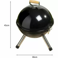Aqrau Barbecue à Charbon De Bois Noir Pour Pique-Nique Barbecue à Billes Pour Charbon De Bois De Diamètre Avec Bac à Cendres Amovible Pour Barbecue Rond à Grille Avec Surface De Gril - 45 * 30 CM - Type De Foot -France Barbecue Soldes Boutique 48353564 5