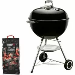 Pack Weber Barbecue à Charbon Classic Kettle 57 Cm Noir - Un Sac De Charbon 5kg