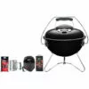 Pack WEBER Barbecue à Charbon Smokey Joe 37cm Noir - Sac De Charbon - Sac De Transport - Cheminée D'allumage - Sac De Briquettes