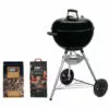 Pack WEBER Barbecue à Charbon Original Kettle E-5710 57cm Noir - Un Sac De Charbon - Un Mélange De Copeaux Whisky -France Barbecue Soldes Boutique 48833456 1