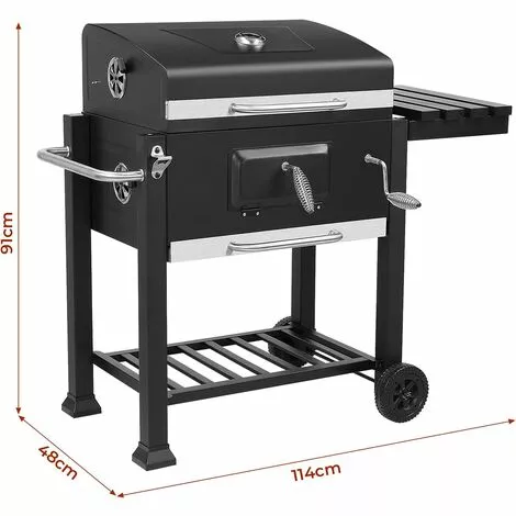 Homfa Barbecue Au Charbon De Bois - 105 X115 X 45 Cm 4 Homfa Barbecue Au Charbon De Bois - 105 X115 X 45 Cm – Image 2