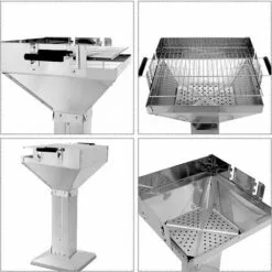 Gizcam Barbecue à Charbon, Barbecue Sur Pied En Acier Inoxydable, Réglable En Hauteur, Avec Cendrier Et Régulateur De Ventilation, 63 * 48 * 91,5cm 10 Gizcam Barbecue à Charbon, Barbecue Sur Pied En Acier Inoxydable, Réglable En Hauteur, Avec Cendrier Et Régulateur De Ventilation, 63 * 48 * 91,5cm -France Barbecue Soldes Boutique 50061460 4