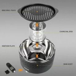 FIXKIT Grill Barbecue Portable, Barbecue Au Charbon De Bois Sans Fumée, 34 X 34 X 22 Cm 8 FIXKIT Grill Barbecue Portable, Barbecue Au Charbon De Bois Sans Fumée, 34 X 34 X 22 Cm -France Barbecue Soldes Boutique 50102045 2