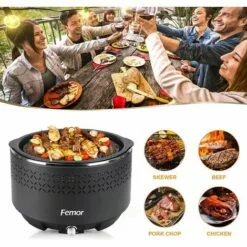 FIXKIT Grill Barbecue Portable, Barbecue Au Charbon De Bois Sans Fumée, 34 X 34 X 22 Cm 9 FIXKIT Grill Barbecue Portable, Barbecue Au Charbon De Bois Sans Fumée, 34 X 34 X 22 Cm -France Barbecue Soldes Boutique 50102045 3