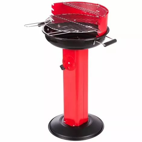 LOLA HOME Barbecue à Charbon Bella Avec Grille En Acier Rouge 88x58x54 Cm 3 LOLA HOME Barbecue à Charbon Bella Avec Grille En Acier Rouge 88x58x54 Cm