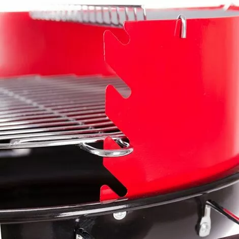 LOLA HOME Barbecue à Charbon Bella Avec Grille En Acier Rouge 88x58x54 Cm 6 LOLA HOME Barbecue à Charbon Bella Avec Grille En Acier Rouge 88x58x54 Cm – Image 4