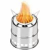 CADEAU Réchaud De Camping Poêle à Alcool Au Feu De Bois Pliable Petit Poêle Portable En Acier Inoxydable Pour Randonnée En Plein Air Randonnée Voyager Pique-Nique Barbecue