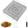 VERSAILLESFR Générateur De Fumée Froide, Enérateur De Fumée Froide En Acier Inoxydable, Générateur De Fumée Professionnel Avec Brosse De Nettoyage Et Crochet, Convient à Tous Les Barbecues(15x15x4cm) -Versailles -France Barbecue Soldes Boutique 51213543 1