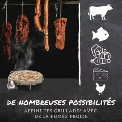 VERSAILLESFR Spirale Fumoir à Froid - Fumoir Serpentin - Générateur De Fumée - Pour Fumer Dans Le Gril Bouilloire - Rondes -Versailles -France Barbecue Soldes Boutique 51244370 4