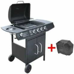 Topdeal Barbecue à Gaz 4 + 1 Zone De Cuisson Noir 10 Topdeal Barbecue à Gaz 4 + 1 Zone De Cuisson Noir -France Barbecue Soldes Boutique 52092350 4