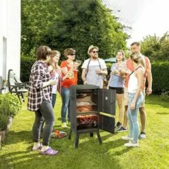 AICOK Fumoir à Viande Et Poisson En Acier 102*40.5*37.5 Cm Noir + Accessoires -France Barbecue Soldes Boutique 52668239 5