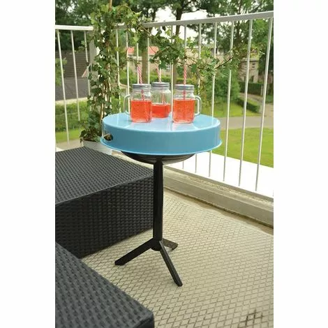 ESSCHERTDESIGN Table Barbecue Avec Plateau Amovible Plateau Bleu - Plateau Bleu 4 ESSCHERTDESIGN Table Barbecue Avec Plateau Amovible Plateau Bleu - Plateau Bleu – Image 2